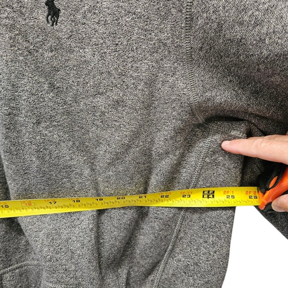 Polo Ralph Lauren Mens Gray Zip Up Hoodie Thermal Lining Hood 2XLarge - Picture 11 of 16